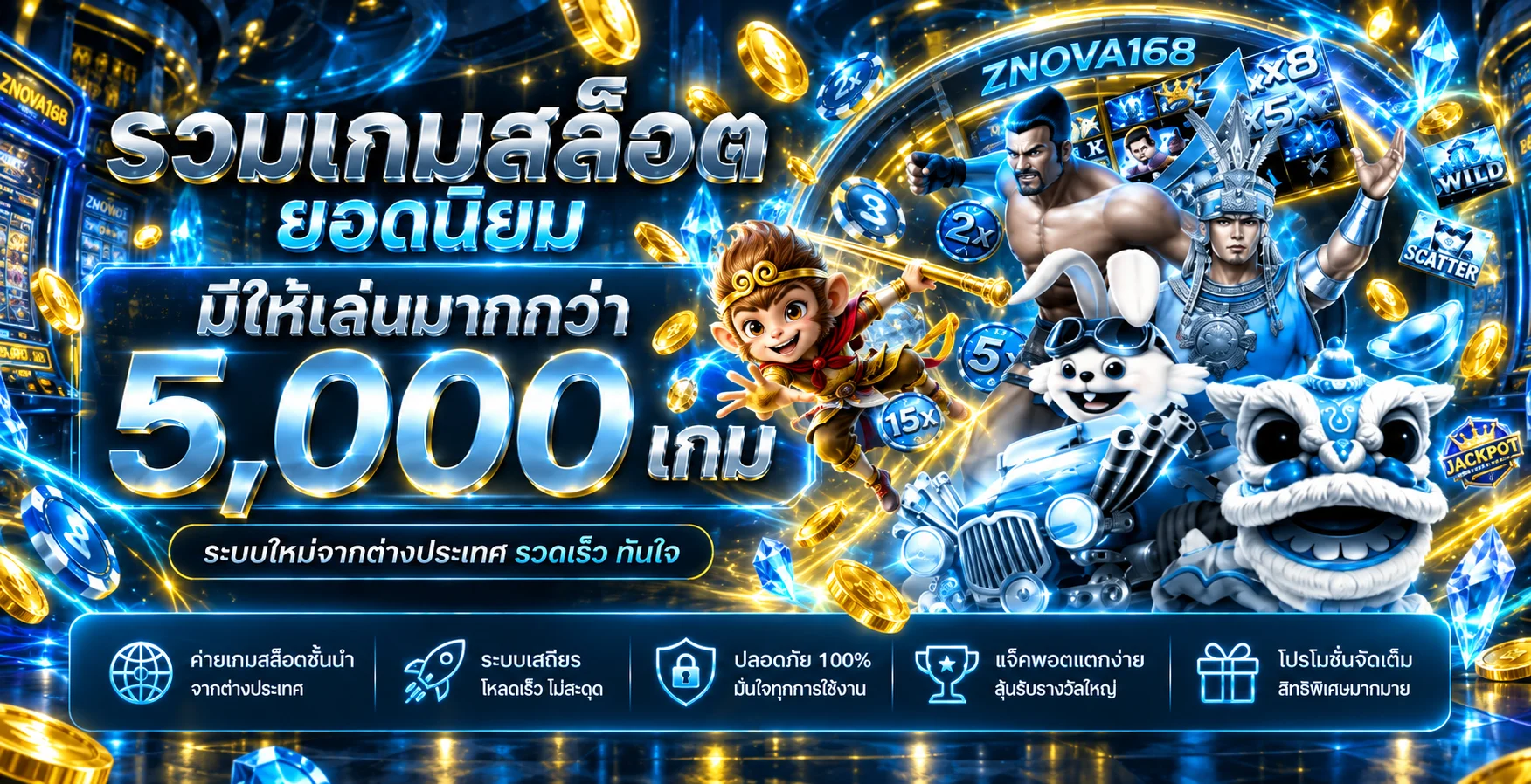 รวมเกมสล็อต ZNOVA168 พร้อมตัวละครแฟนตาซี